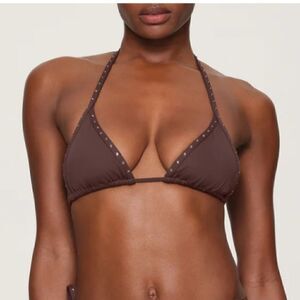 NWT RHINESTONE SWIM TRIANGLE TOP XXS